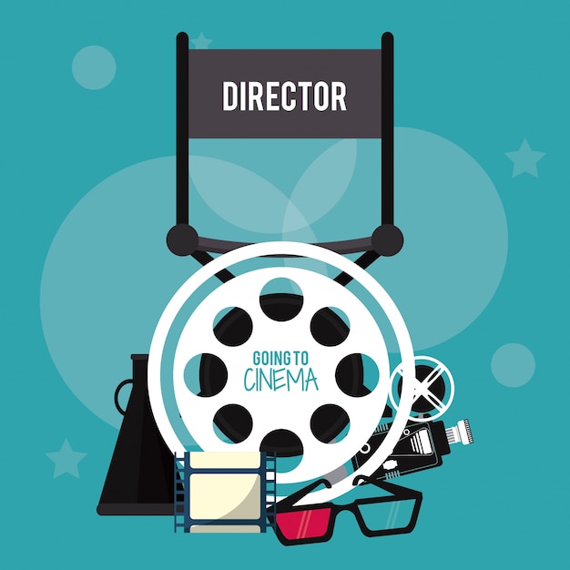 Director chair movie film cinema icon