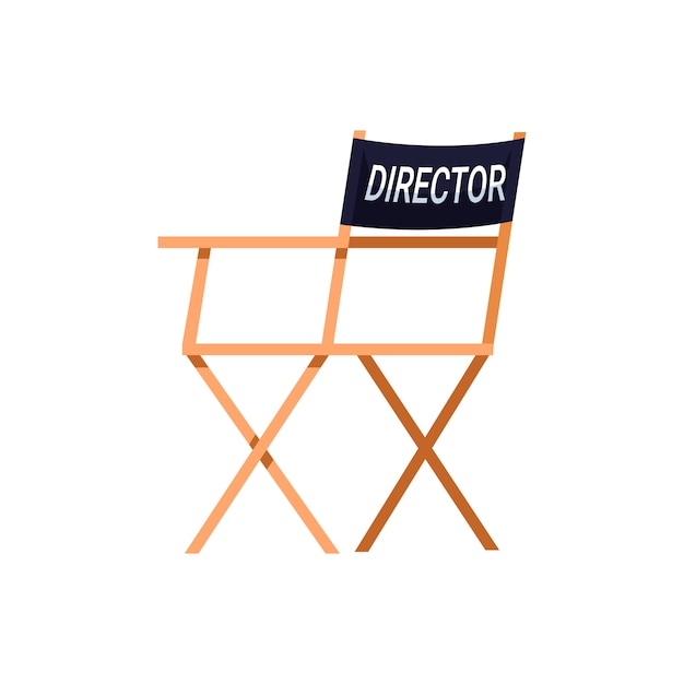 Director chair semi flat rgb color