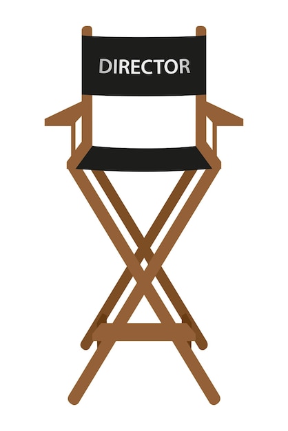 Vector director cinema chair stock vector illustration