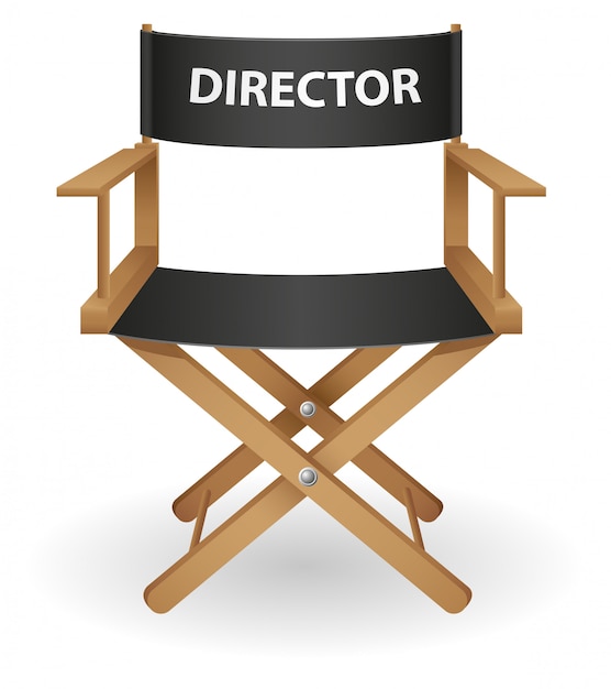 Vector director movie chair vector illustration