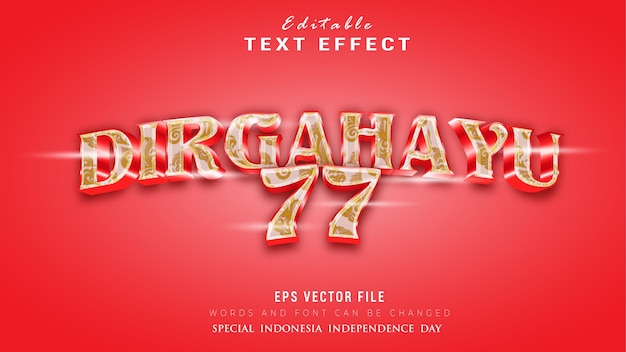 Dirgahayu 77 teksteffect