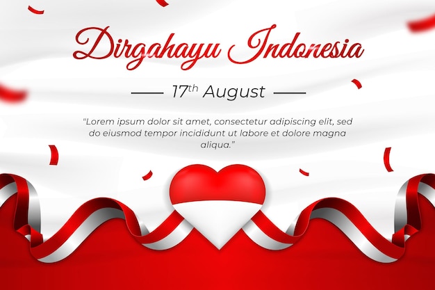 Dirgahayu indonesia sfondo felice festa dell'indipendenza dell'indonesia