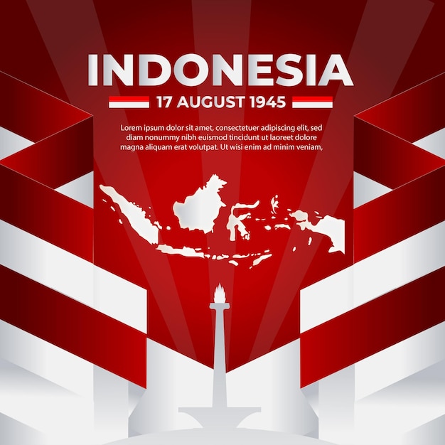 ベクトル dirgahayu republik indonesia 17agustus1945.独立記念日