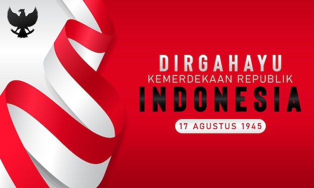 Dirgahayu Republik インドネシア背景ベクトル