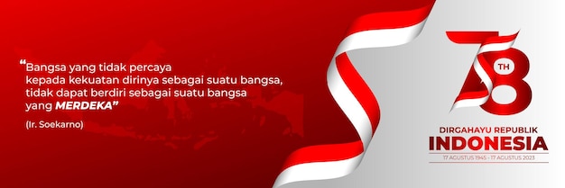 Dirgahayu Republik Indonesia Banner Template