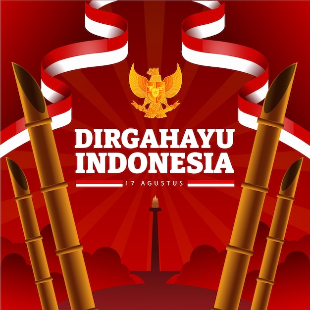 Dirgahayu republik indonesië 17 agustus 1945. onafhankelijkheidsdag