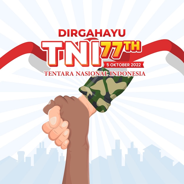 Dirgahayu tentara nasional Indonesië met achtergrondontwerp