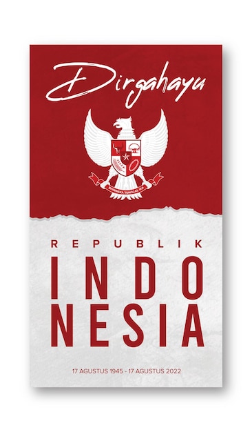 Dirgayahu Indonesia independence day design poster kemerdekaan republik indonesia 17 agustus