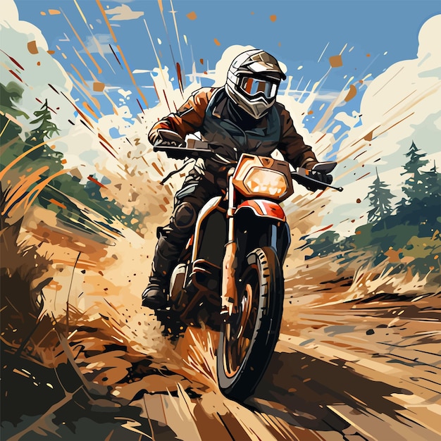 dirt bike illustration design