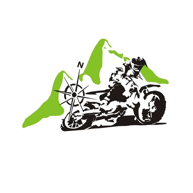 Dirt bike mountain sport extreme logo