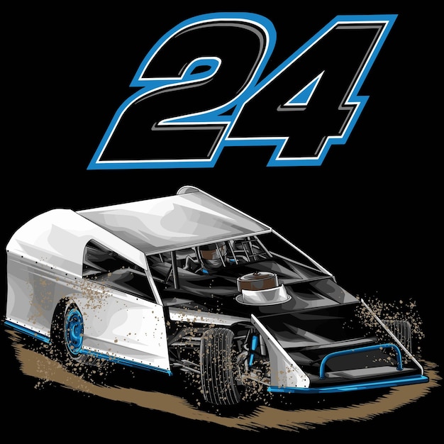 Dirt racing car splash, isolated on black background, for t-shirt business, digital printing.