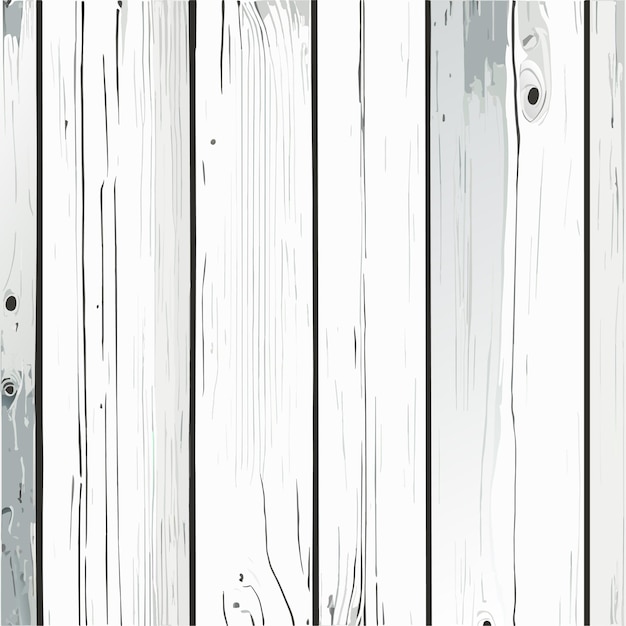 Vector dirty rustic white wood textured background