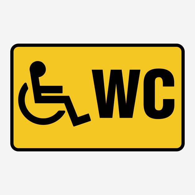 Vector disable toilet sign