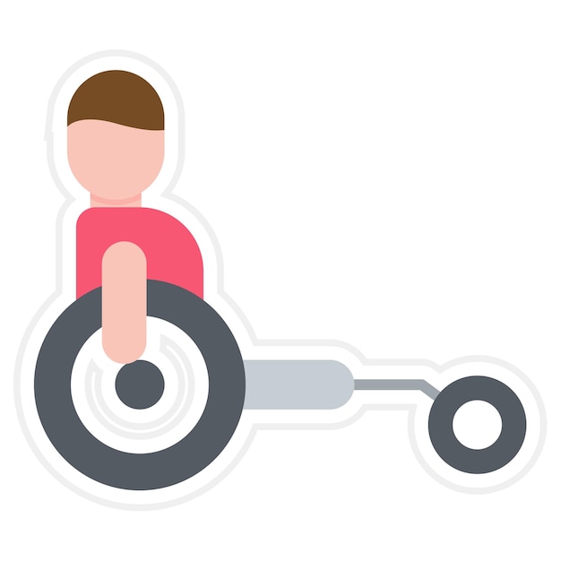 Disabled Athletes Flat Illustration