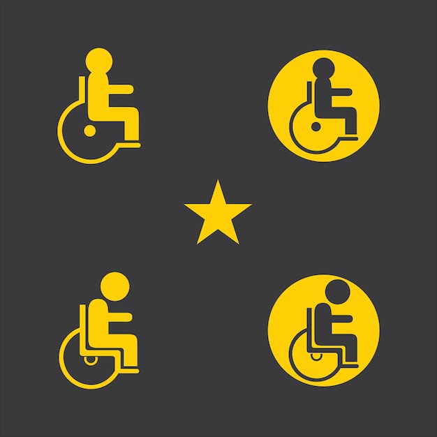 Disabled icon illustration isolated vector sign symbol