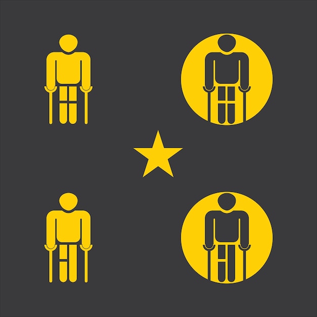 Disabled icon illustration isolated vector sign symbol