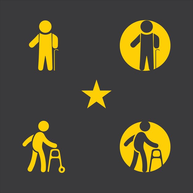 Disabled icon illustration isolated vector sign symbol