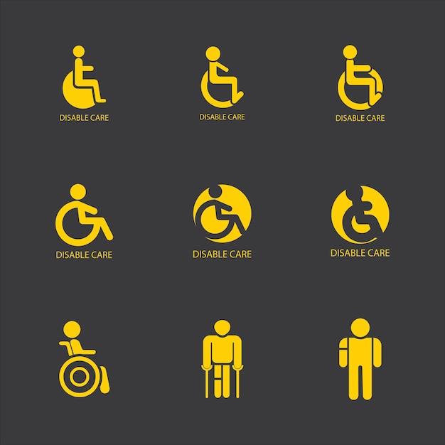 Disabled icon illustration isolated vector sign symbol