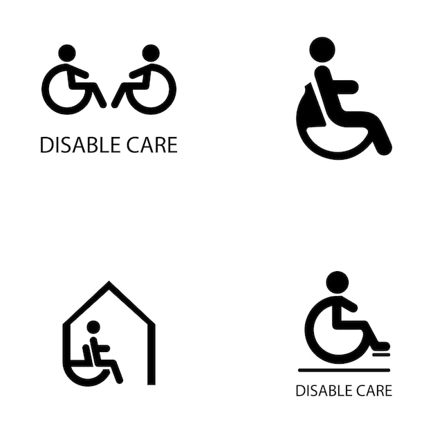 Vettore simbolo del segno di vettore isolato illustrazione icona disabilitata