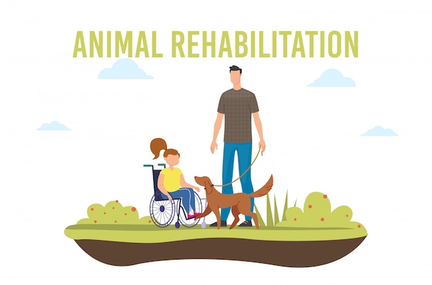 Disabled people animal rehabilitation flat
