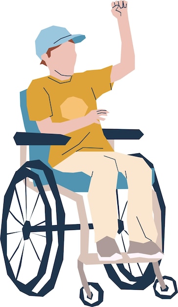 Vector disabled people vector