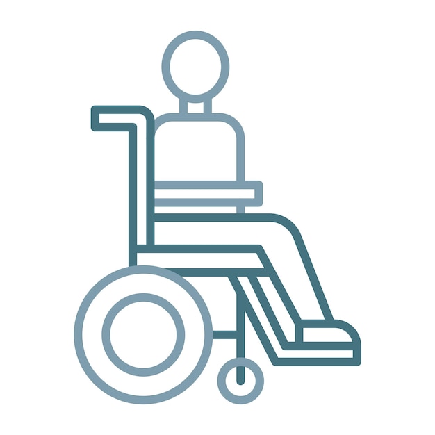 Disabled Person Flat Illustration