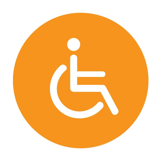 障害者サイン ロゴ png ベクトルとアイコン イラスト。