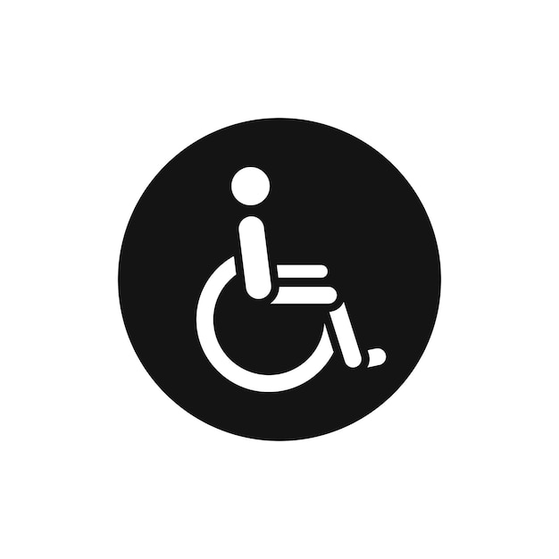 Disabled person vector icon