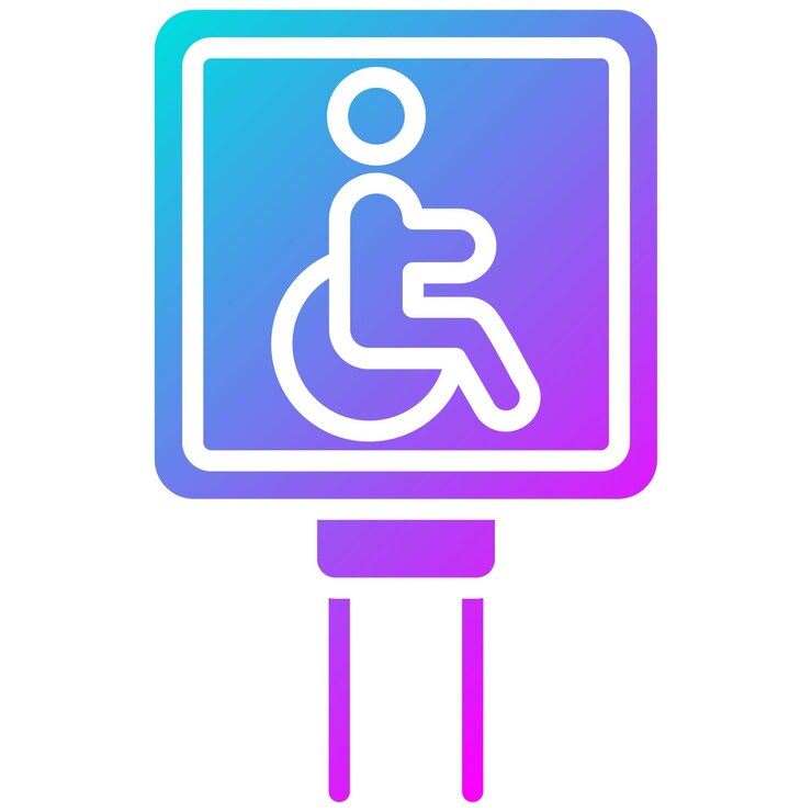 Vector disabled vector illustration style