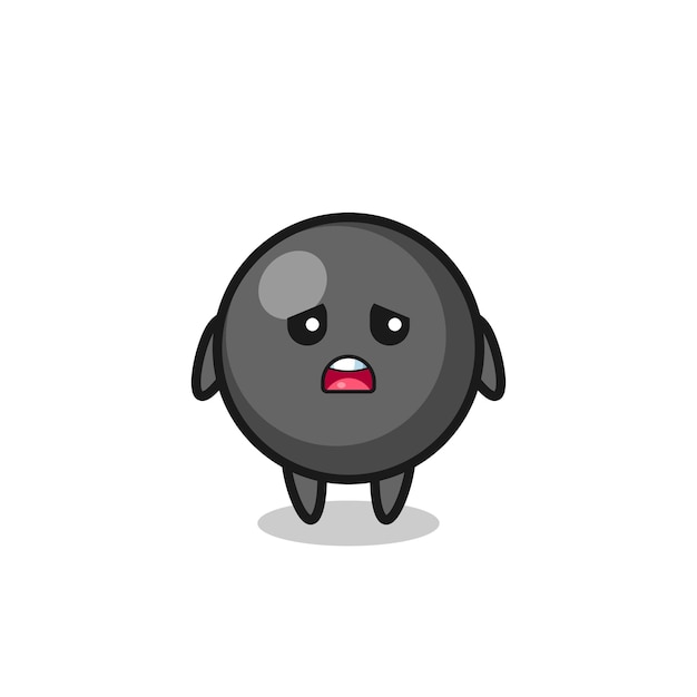 disappointed expression of the dot symbol cartoon