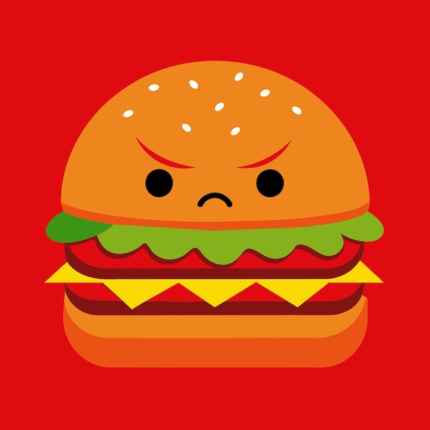 Vector a disapproving zinger burger