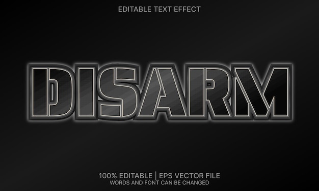 Disarm text effect