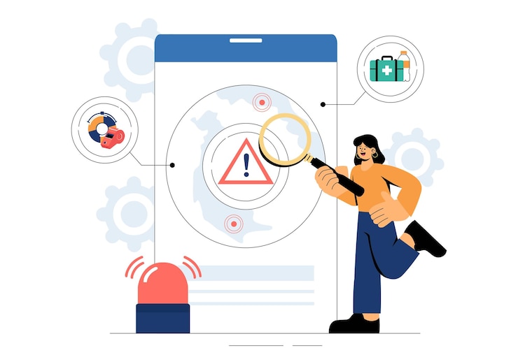 Vector disaster preparedness vector illustration featuring community disaster planning an emergency plan checklist and year round readiness in a background