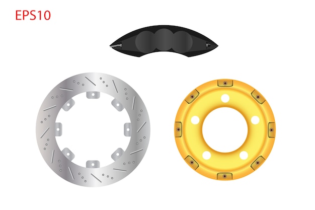 Disc brake and caliper system of car.