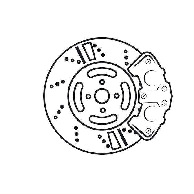 Disc brake line icon vector illustration design