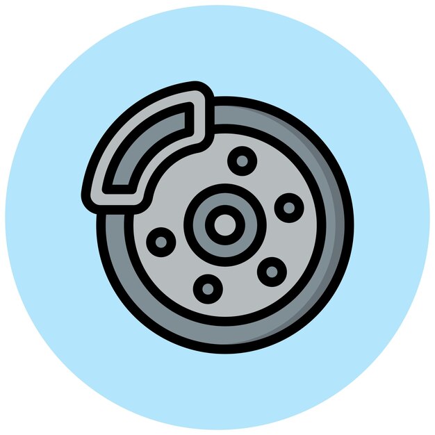 Vector disc break vector icon design illustration