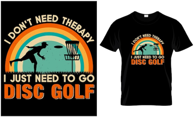 Disc golf t-shirt ontwerp grafische vector.