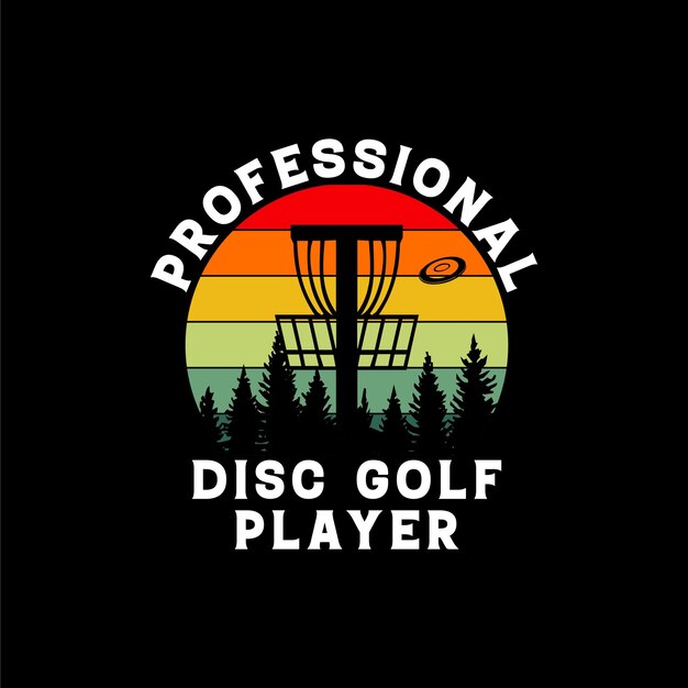 Vector disc golf tshirt design