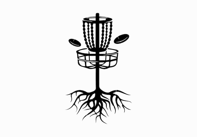 Disc golf vector and elements