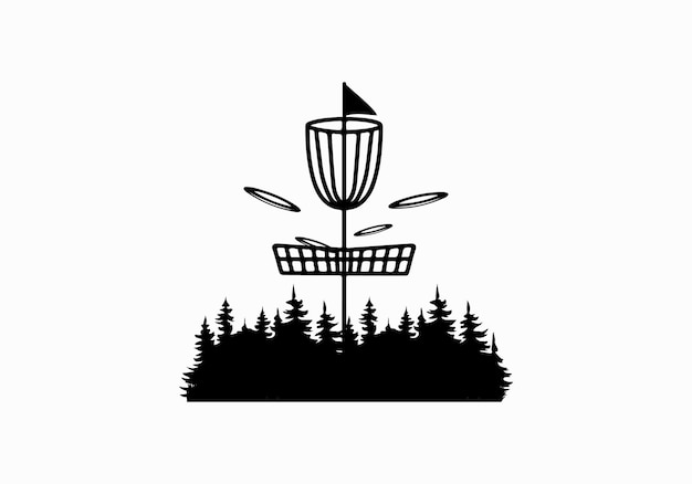 Disc golf vector en elementen