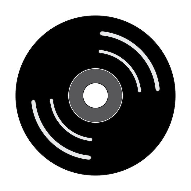 Modello di disegno vettoriale del logo dell'icona del disco