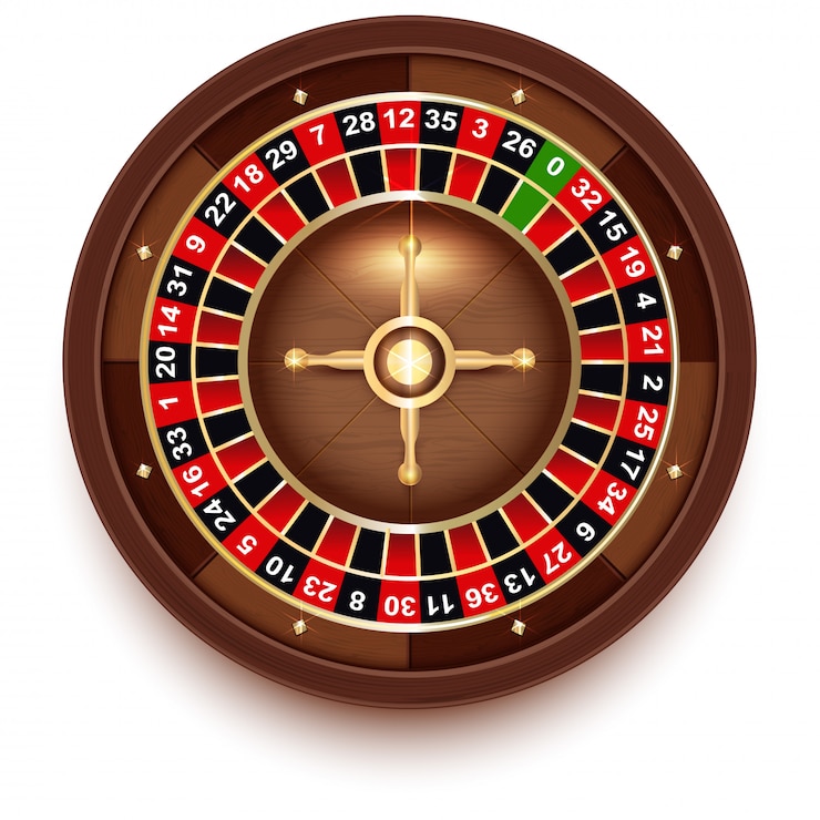 Vector disc roulette voor casinogames bekijken van bovenaf