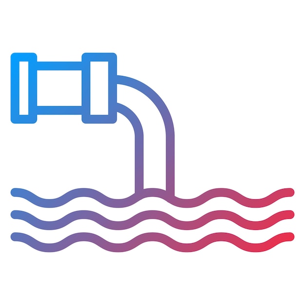 Discharge icon vector image can be used for water treatment