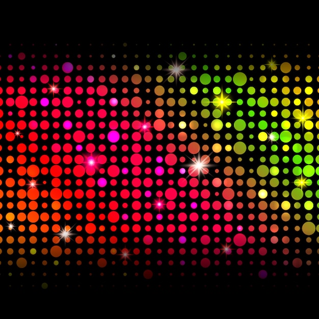 Vector disco achtergrond. kleur lichte stippen