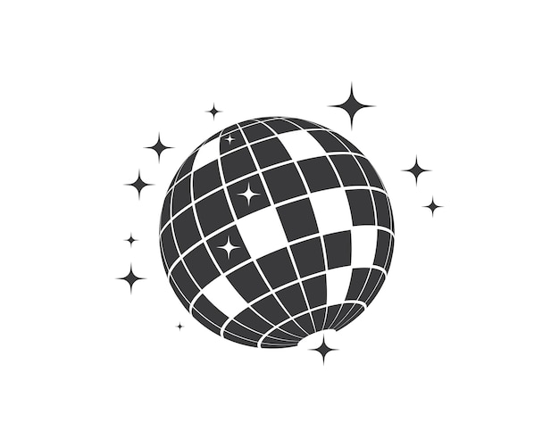 Vector disco bal pictogram vector illustratie ontwerp