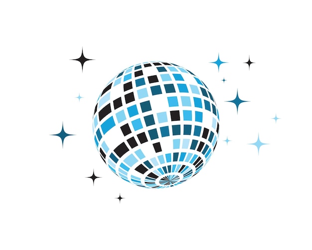 Disco bal vector pictogram illustratie