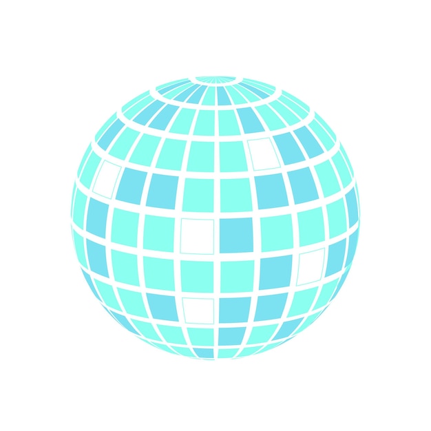 Premium Vector | Disco ball blue. blue ball music. Glitter pattern