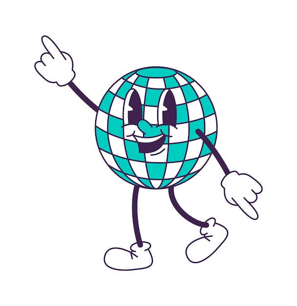 Vector disco ball character