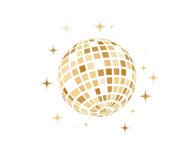 Vector disco ball vector icon illustration