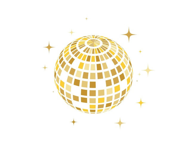 Vector disco ball vector icon illustration